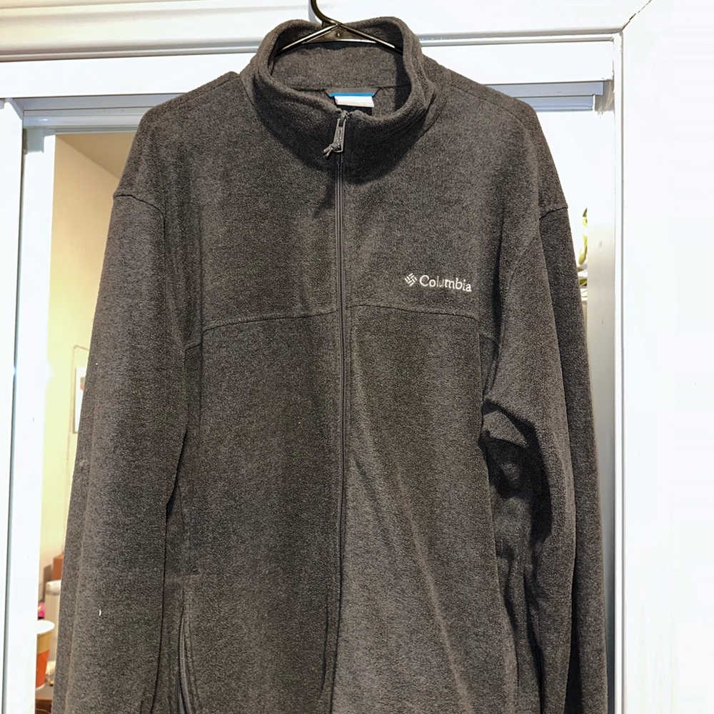 Columbia Gray Full-Zip Fleece Jacket